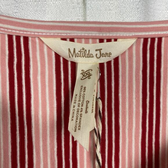 Matilda Jane Red&Pink Stripe McIntosh Midi Dress Sz.XXL NWT - Picture 8 of 16